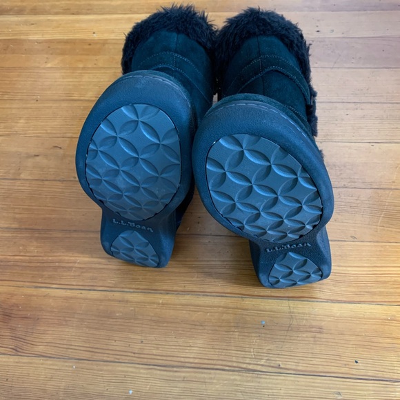 Ll Beam Women’s Nordic Tek2.5 Prima Loft Winter Boots Black Zip Sz 9 buckle Tall - Picture 5 of 16